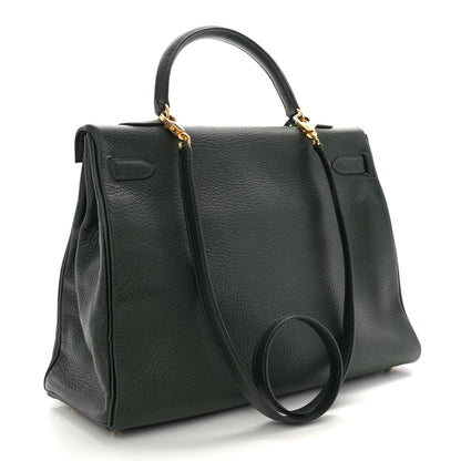 Hermes Taurillon Clemence Kelly Retourne 35 Vert Fonce 3 of 12