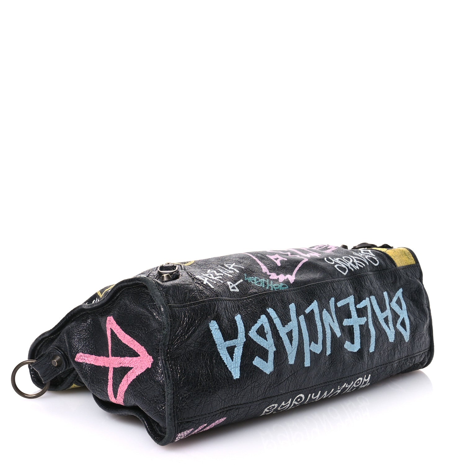 Balenciaga Agneau Graffiti All Over Classic Hardware City Black Multicolor 5 of 16