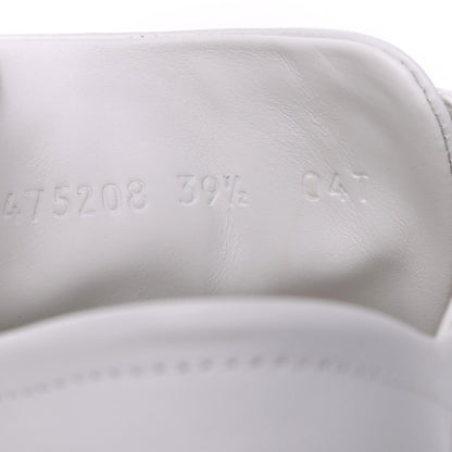 Gucci Calfskin Web Bee Embroidered Womens Ace Sneakers 39.5 White Green 8 of 13