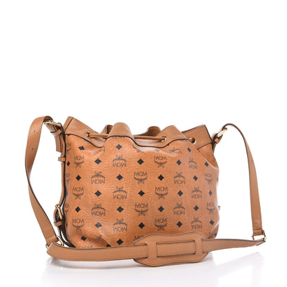 MCM Visetos Essential Drawstring Bucket Bag Cognac 3 of 11