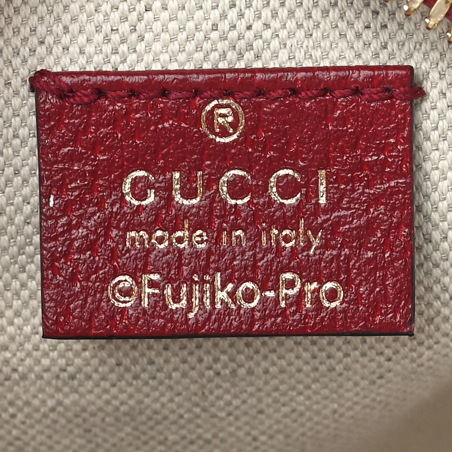 Gucci X DORAEMON Mini Vintage GG Supreme Monogram Mini Round Shoulder Bag Beige Cherry Red 6 of 12