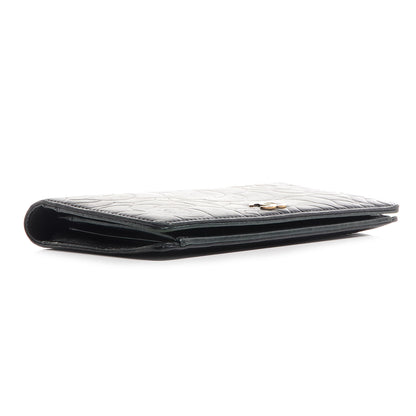Chanel Lambskin Camellia Yen Wallet Black 4 of 8