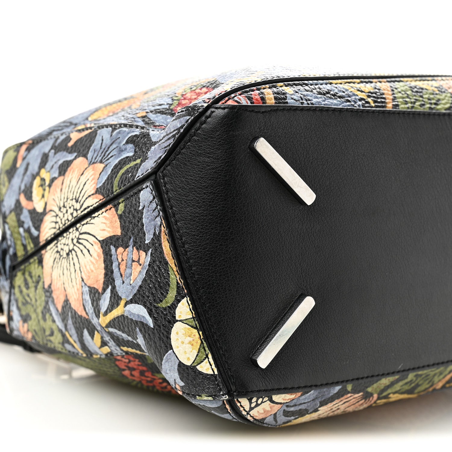 Loewe X WILLIAM MORRIS Calfskin Puzzle Bag Black Multicolor