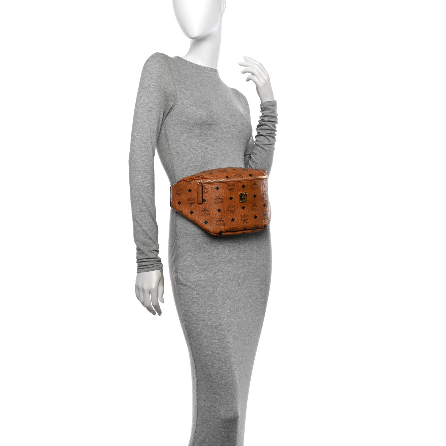 MCM Visetos Stark Belt Bag Cognac 2 of 10