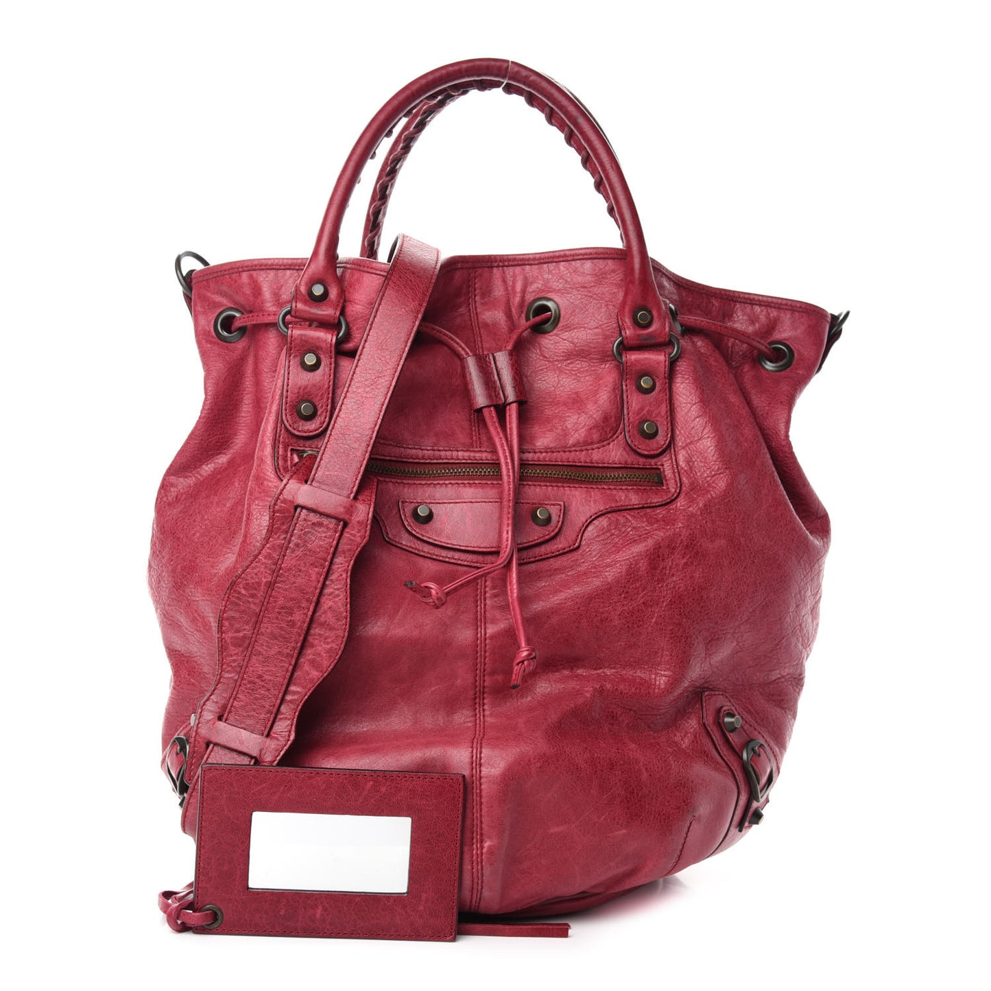 Agneau Classic Hardware Pompon Pourpre