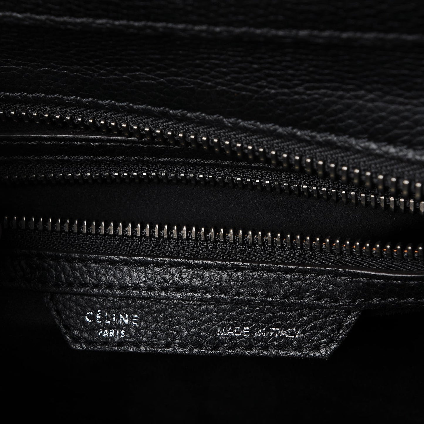 Drummed Calfskin Micro Luggage Black