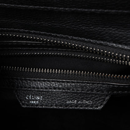 Celine Drummed Calfskin Micro Luggage Black 6 of 7