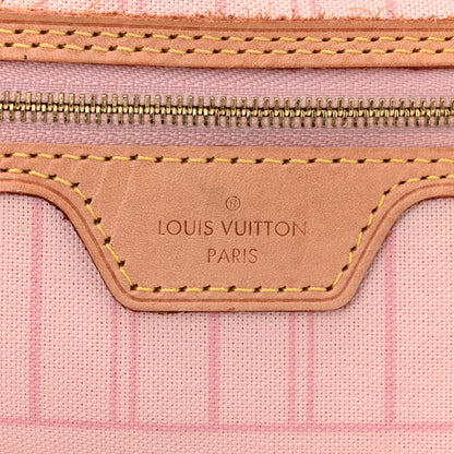 Louis Vuitton Damier Azur Neo Neverfull MM Rose Ballerine 7 of 10