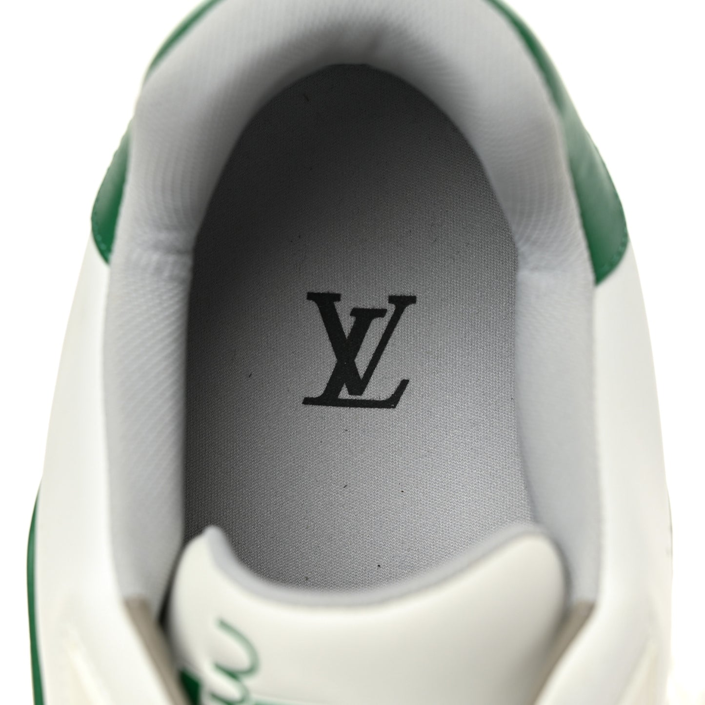 Calfskin Mens LV Trainer Sneakers 12 Green