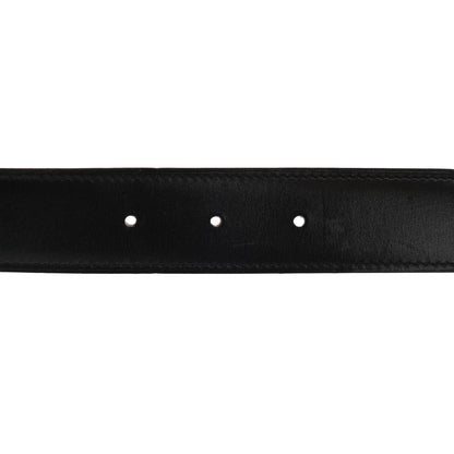 Hermes Togo Box 32mm Strie H Belt 95 Gold Black 5 of 6