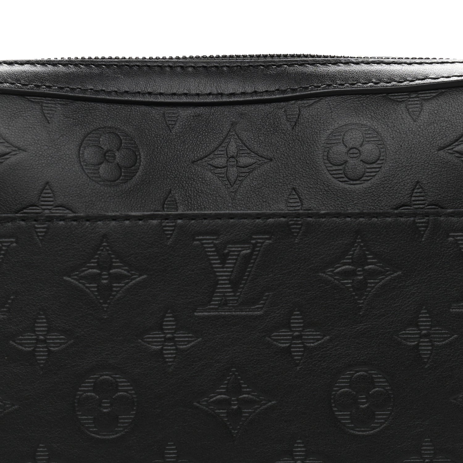 Louis Vuitton Calfskin Monogram Shadow Duo Messenger Black 7 of 10