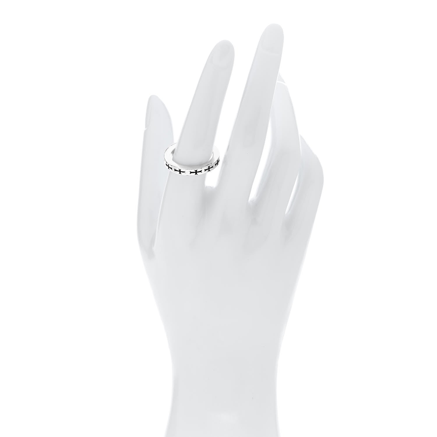Chrome Hearts Sterling Silver CH NYC Fck You Spacer Ring 56 7.5 2 of 4