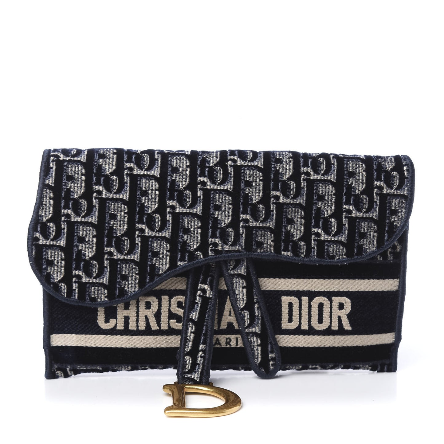 Velvet Oblique Saddle Belt Bag Blue