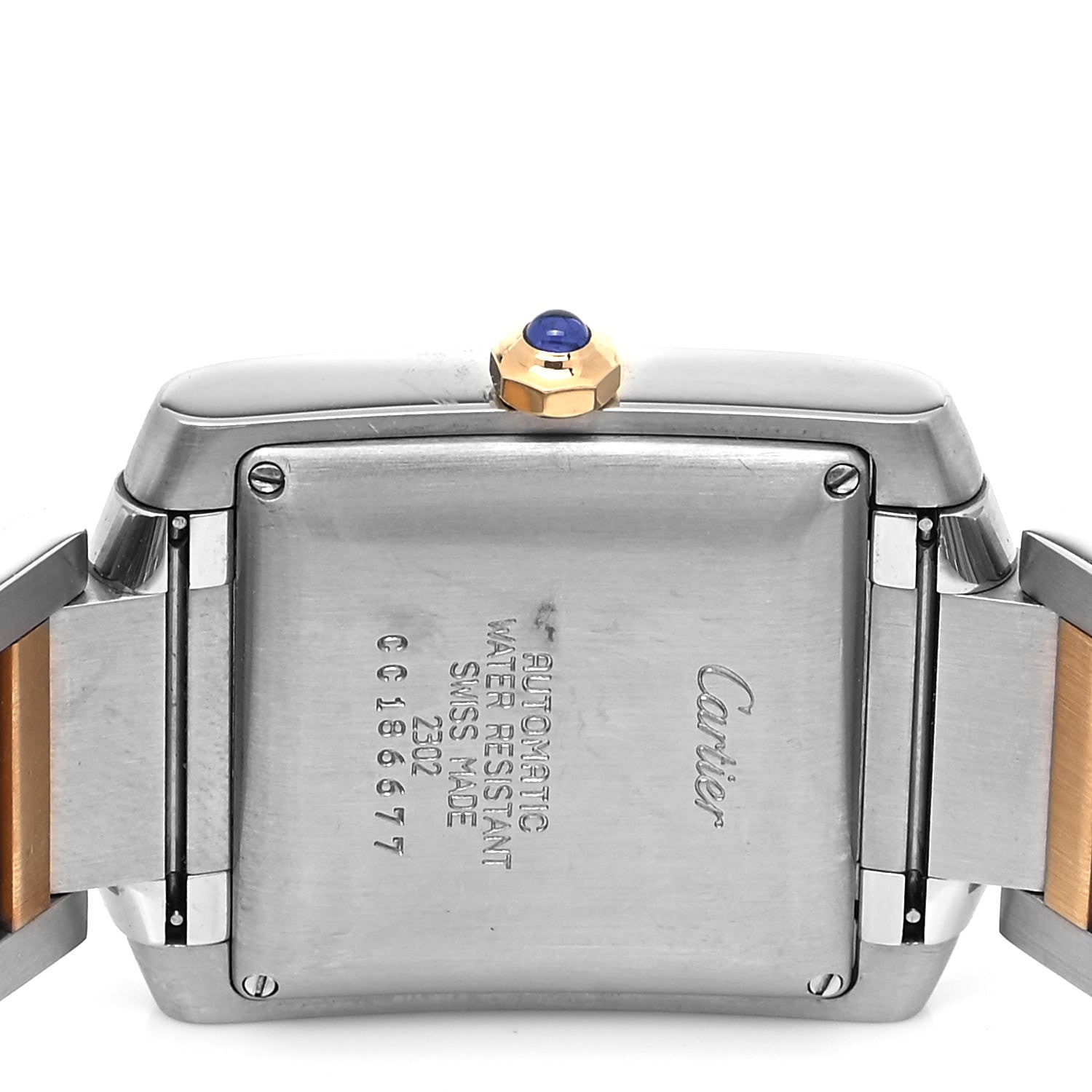 Cartier Stainless Steel 18K Yellow Gold 28mm Tank Francaise Automatic Watch 4 of 4