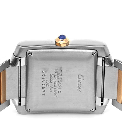 Cartier Stainless Steel 18K Yellow Gold 28mm Tank Francaise Automatic Watch 4 of 4