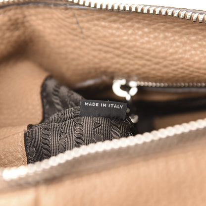 Prada Vitello Daino Double Handle Satchel Caramel 9 of 11