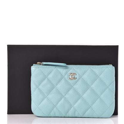 Chanel Caviar Quilted Small Cosmetic Case Light Blue 8 of 8