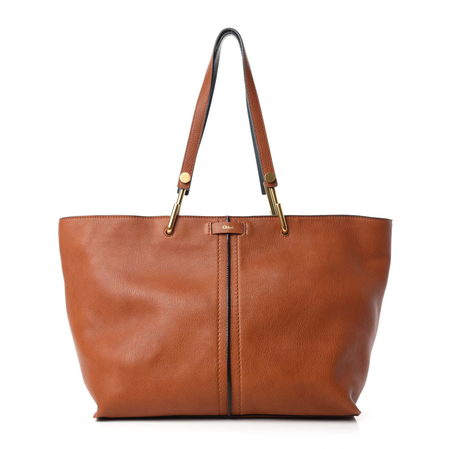 Chloe Grained Lambskin Keri Tote Caramel 1 of 10