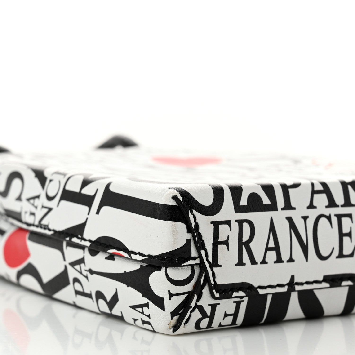 Balenciaga Calfskin Bonjour Paris Print Shopping Phone Holder Bag Paris Bonjour 7 of 8