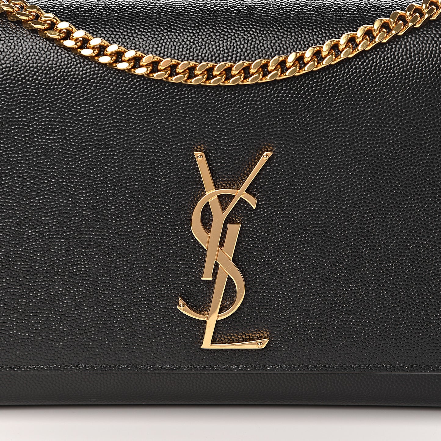 Grain De Poudre Medium Classic Monogram Kate Satchel Black