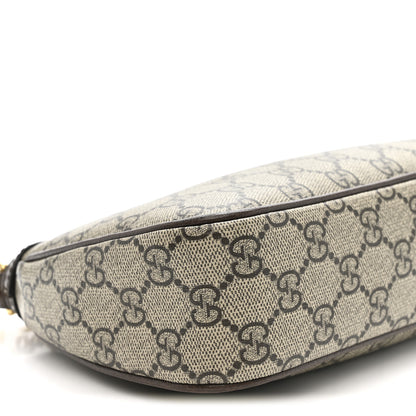 Gucci GG Supreme Monogram Textured Dollar Calfskin Web Small Ophidia GG Handbag Beige Ebony New Acero 9 of 10