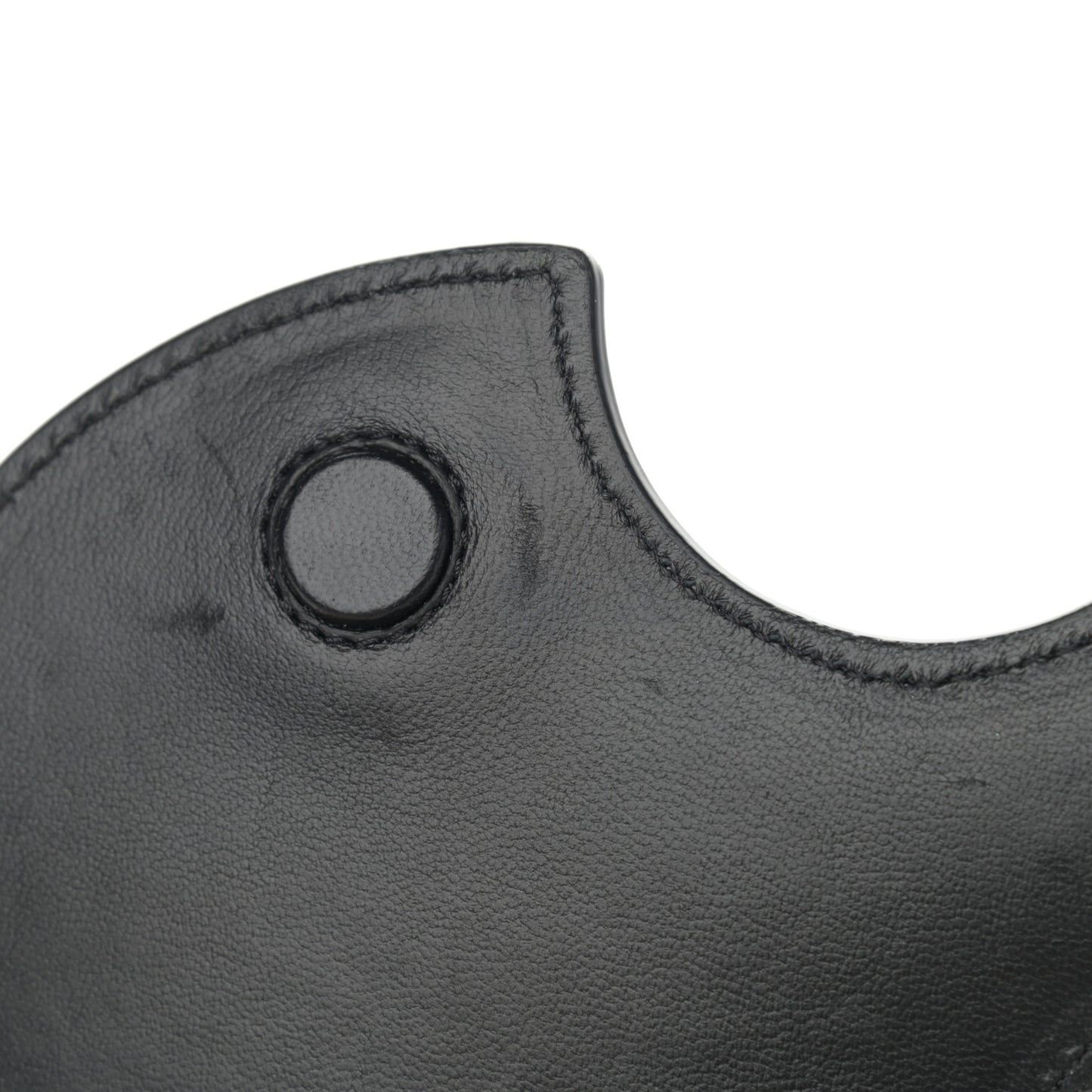 OFF WHITE Calfskin Burrow Saddle Bag Black