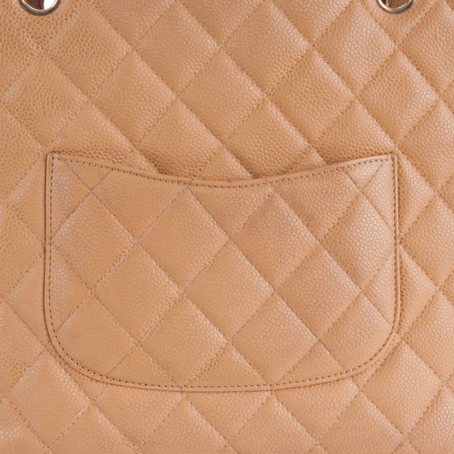 Chanel Caviar Quilted Petit Shopping Tote PST Beige Clair 9 of 9