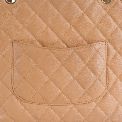 Chanel Caviar Quilted Petit Shopping Tote PST Beige Clair 9 of 9