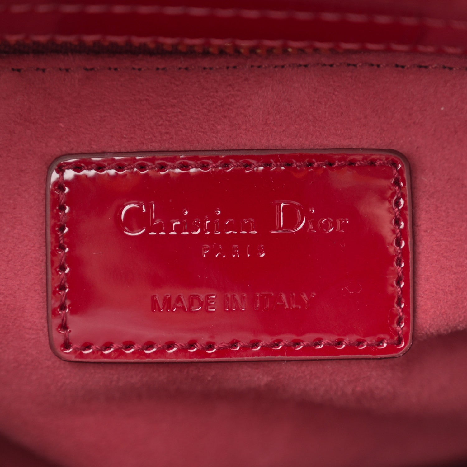 Christian Dior Patent Cannage Small Lady Dior Cherry Red 6 of 10