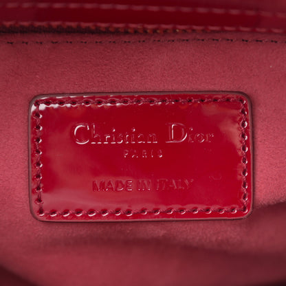 Christian Dior Patent Cannage Small Lady Dior Cherry Red 6 of 10