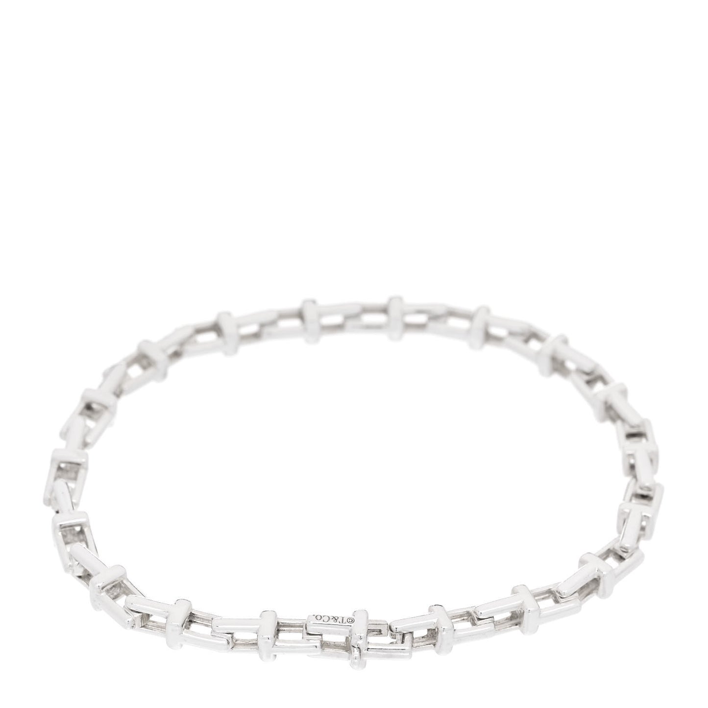 Sterling Silver T Link Chain Bracelet