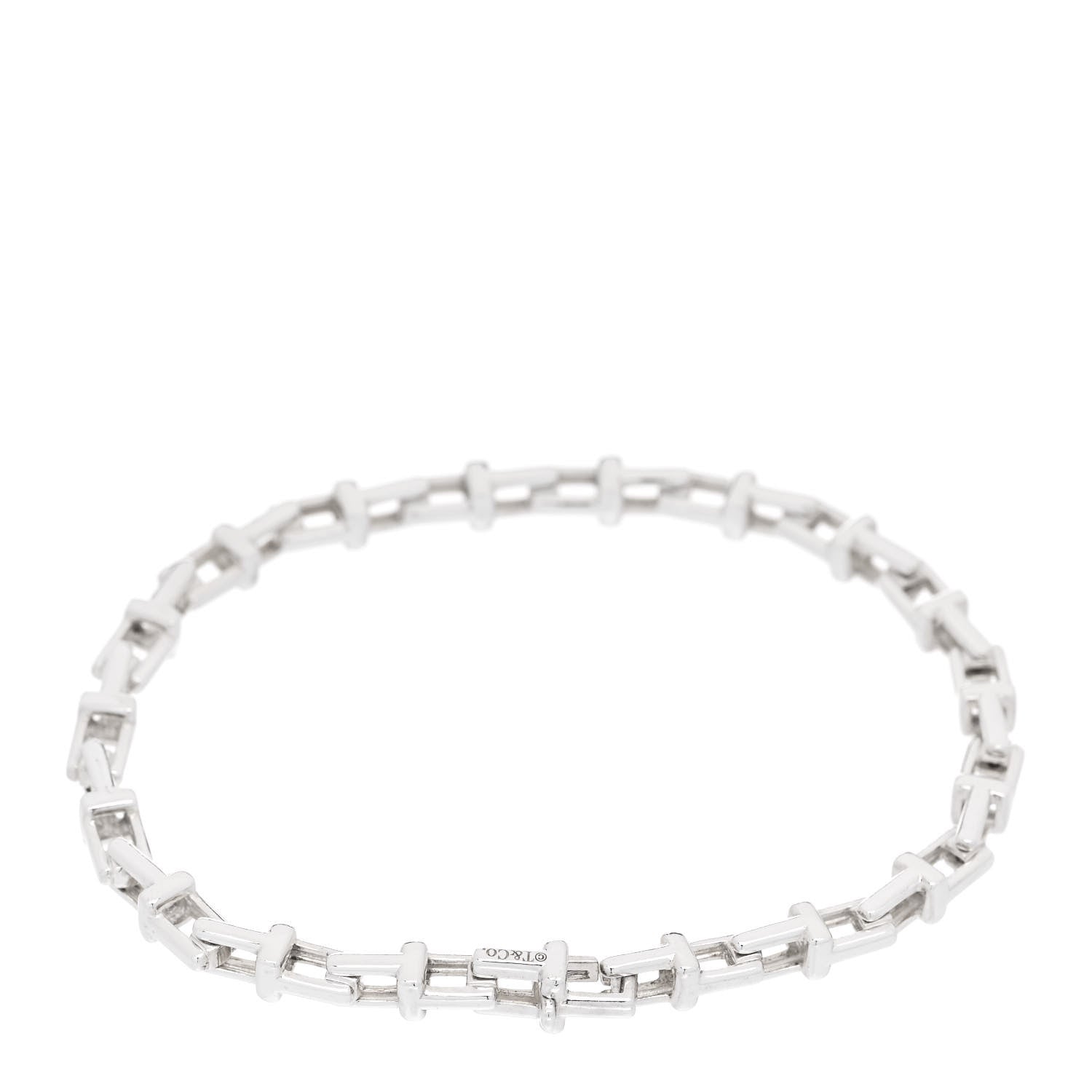 Tiffany Sterling Silver T Link Chain Bracelet 2 of 4