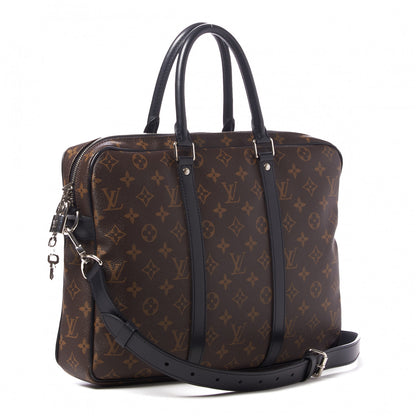 Louis Vuitton Monogram Macassar Porte-Documents Voyage PM 2 of 7