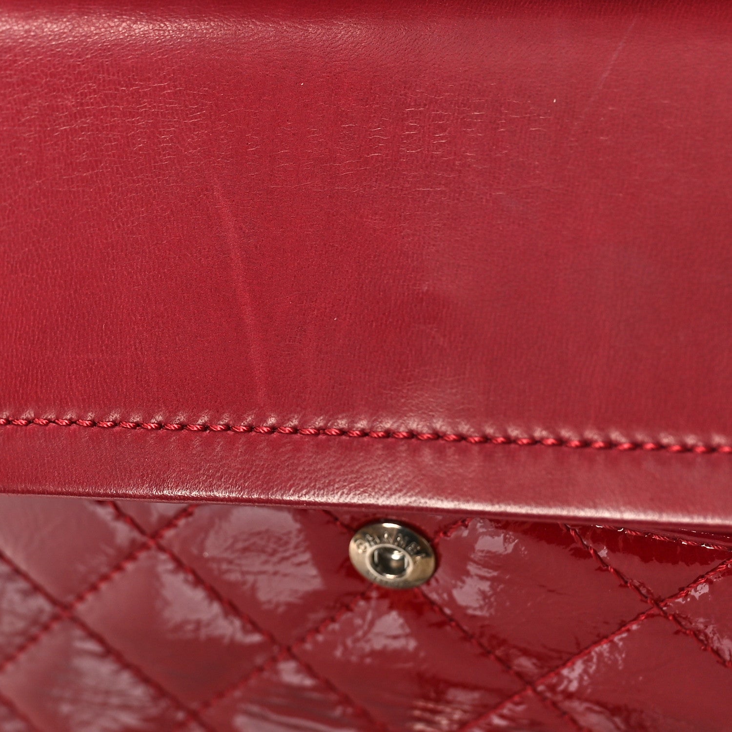 Chanel Aged Glazed Calfskin Quilted 2.55 Reissue 226 Flap Red 14 of 14