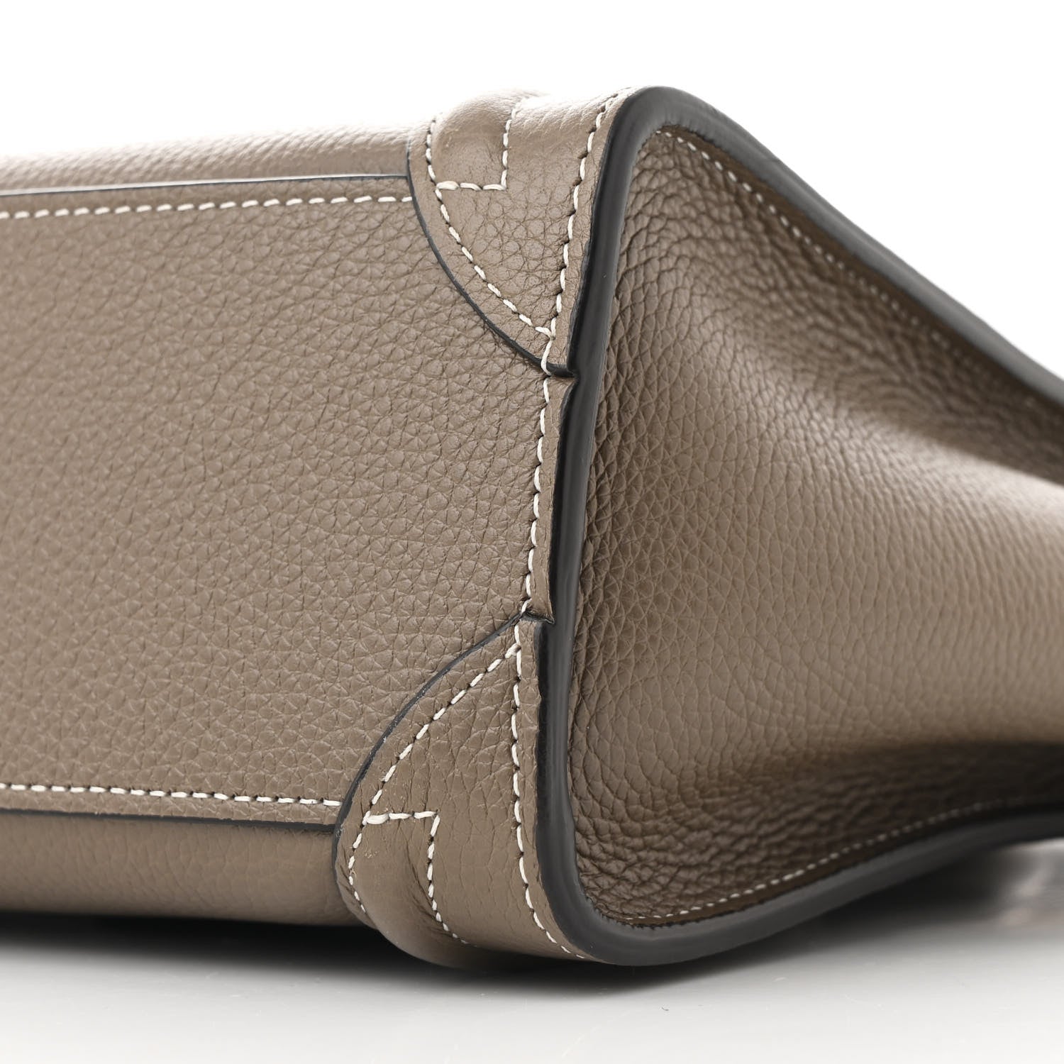 Celine Drummed Calfskin Nano Luggage Souris 11 of 12