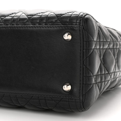 Christian Dior Lambskin Cannage Large Lady Dior Black 10 of 13