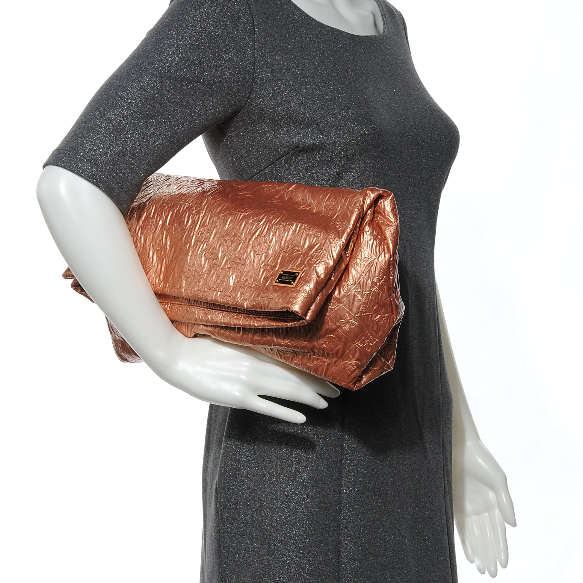 Louis Vuitton Jacquard Quilted Monogram Limelight Clutch GM Rose Gold 2 of 8