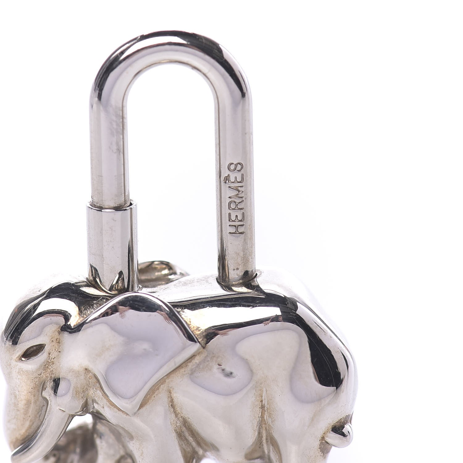 Hermes Palladium Elephant Cadena Lock 3 of 4