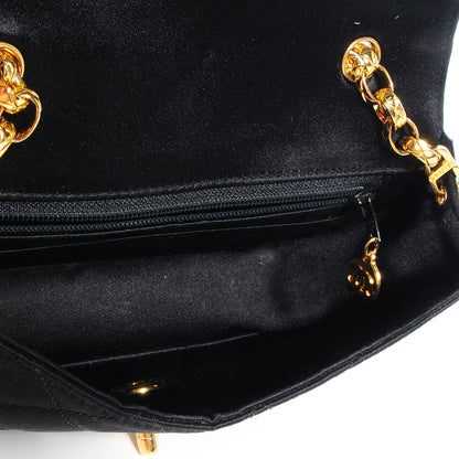 Chanel Quilted Satin Evening Flap Black 6 of 8
