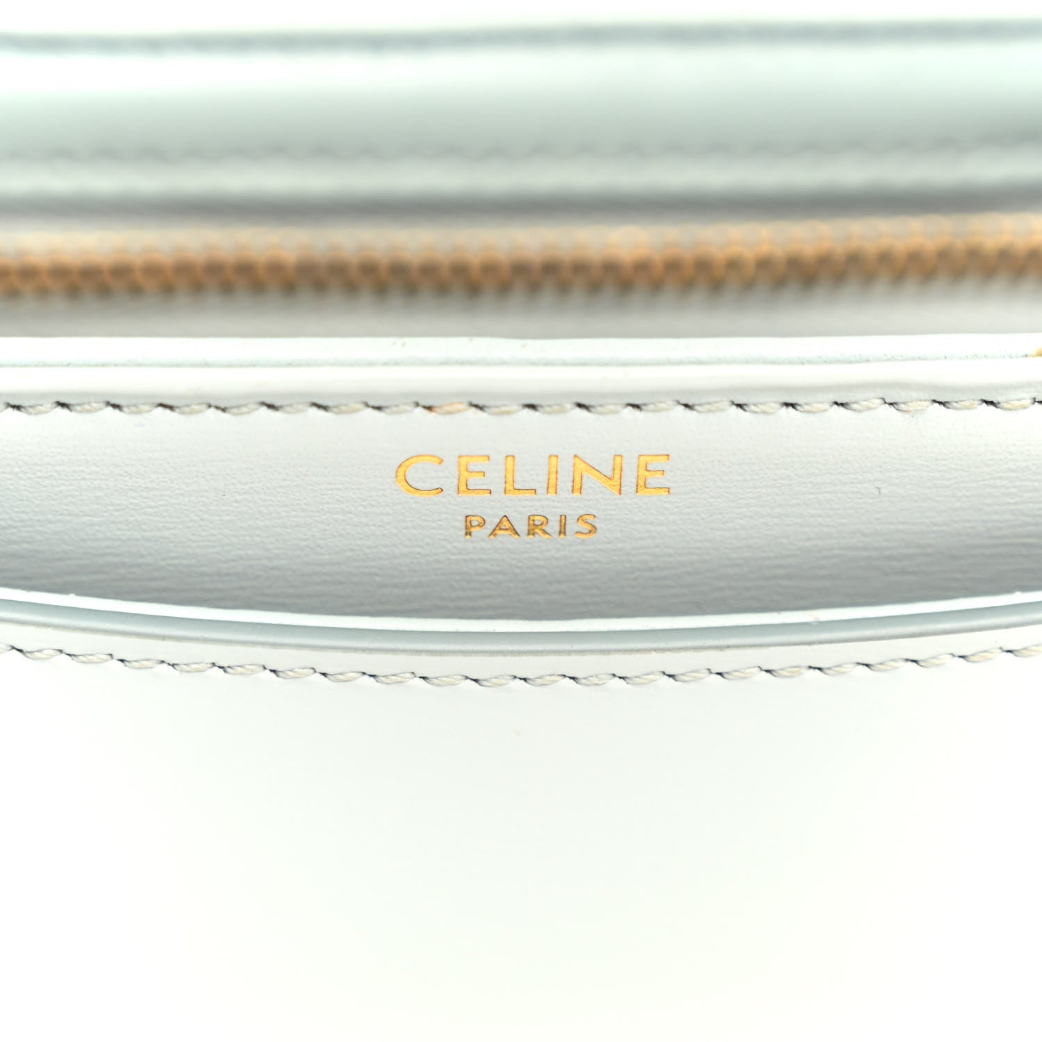 Celine Shiny Calfskin Besace Clea Triomphe Blue Gray 6 of 10