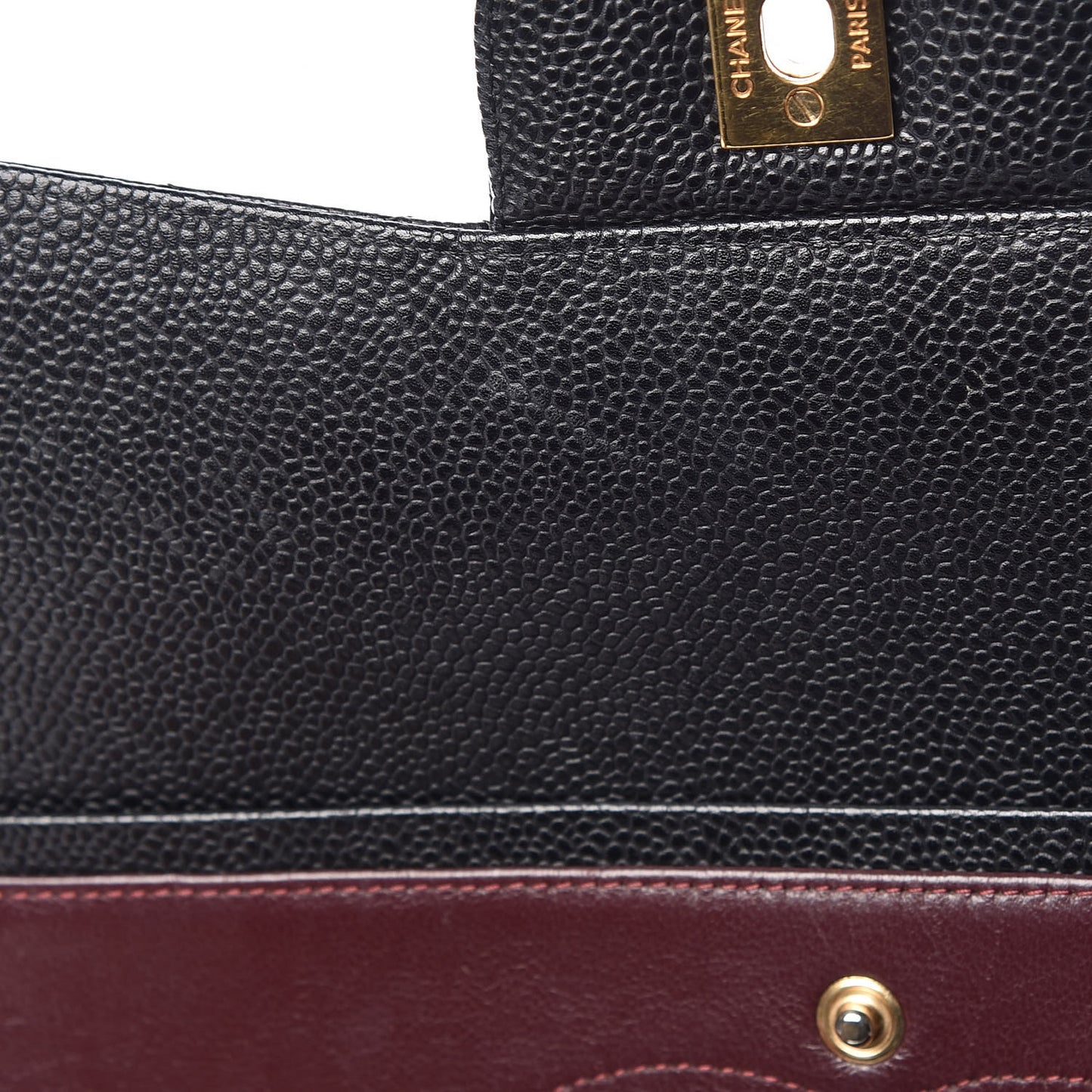 Caviar Quilted Maxi Double Flap Black
