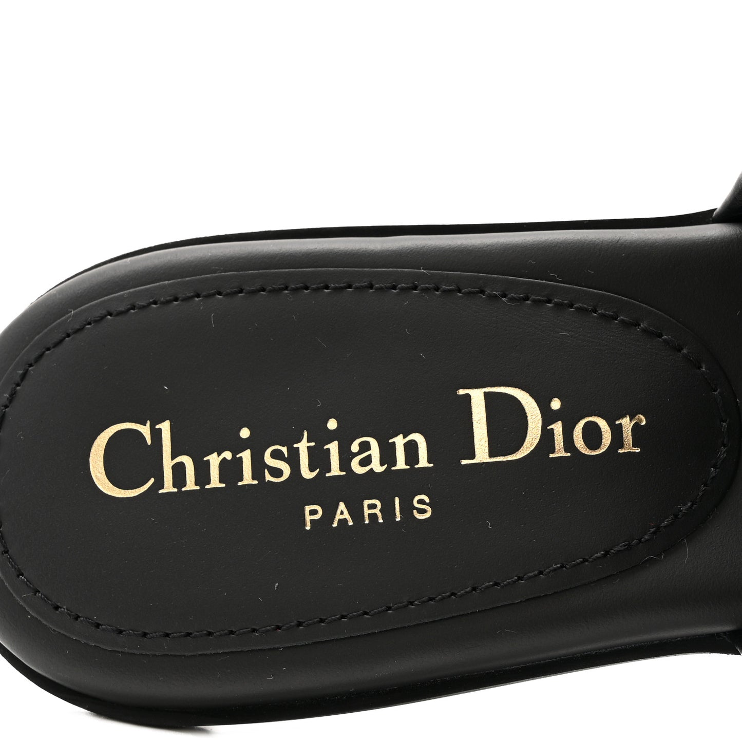 Calfskin Cannage Quilted Dio(r)evolution 80mm Slide Sandals 38.5 Black