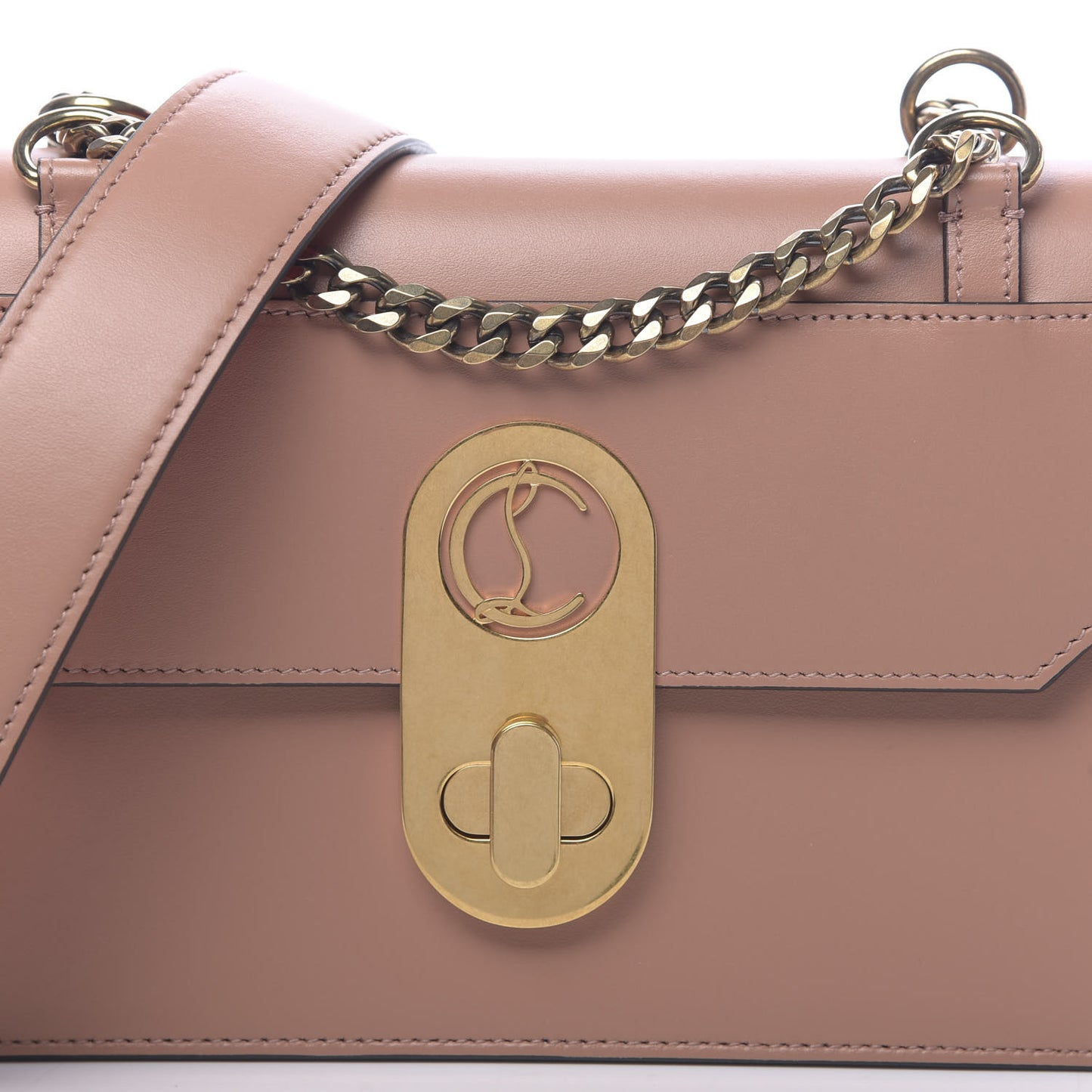 Calfskin Small Elisa Shoulder Bag Nude