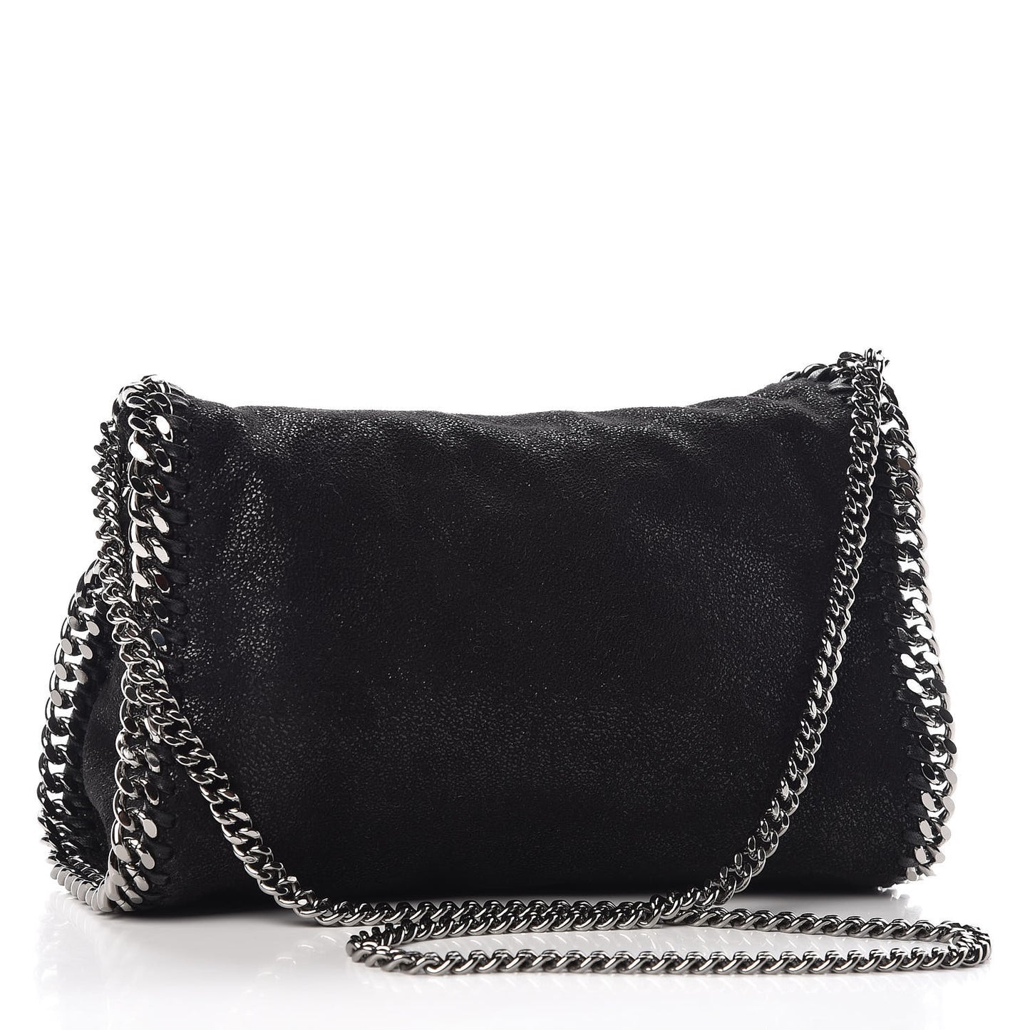 Shaggy Deer Mini Falabella Fold Over Tote Black