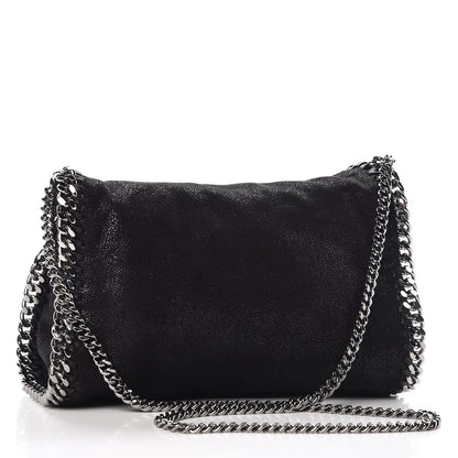 Stella McCartney Shaggy Deer Mini Falabella Fold Over Tote Black 4 of 9