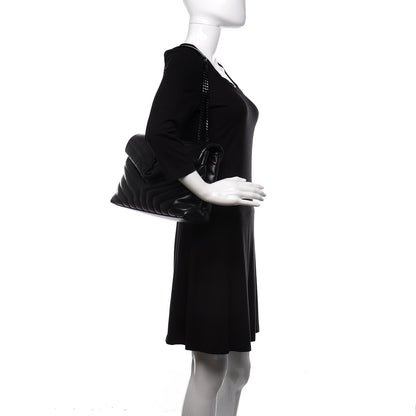 Saint Laurent Calfskin Y Quilted Monogram Medium Loulou Chain Satchel Black 2 of 9