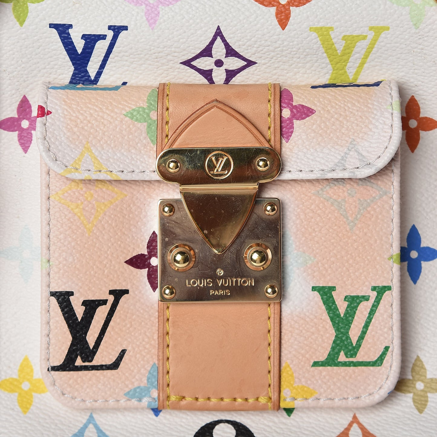 Monogram Multicolor Keepall 45 White