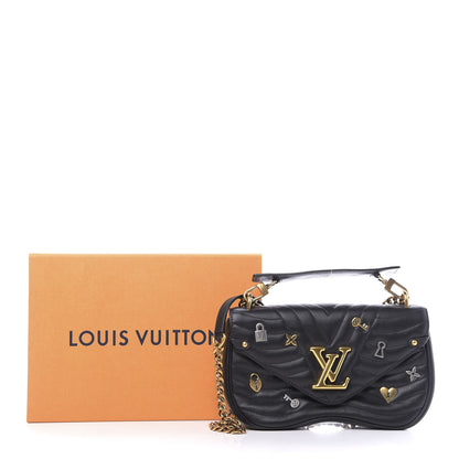 Louis Vuitton Calfskin Love Lock New Wave Chain MM Black 10 of 10