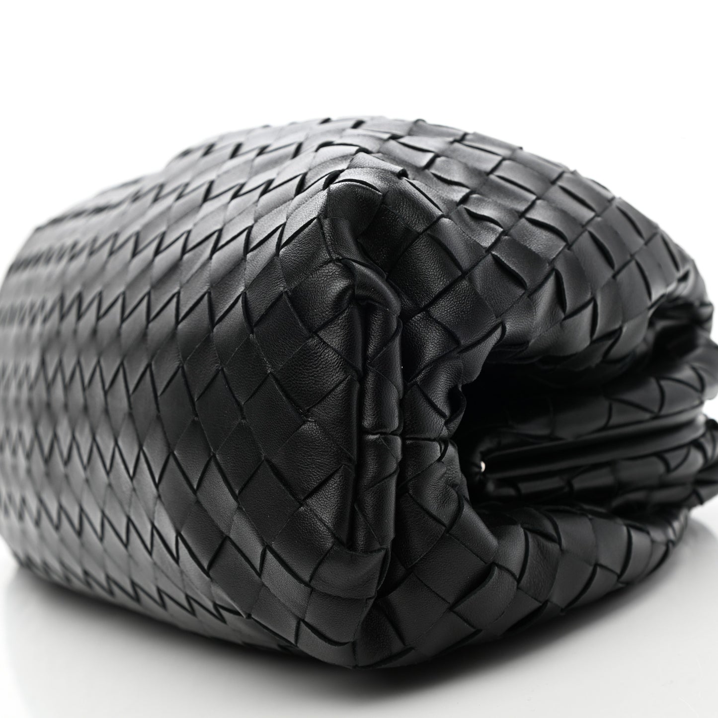 Nappa Maxi Intreccio The Pouch Oversized Clutch Black