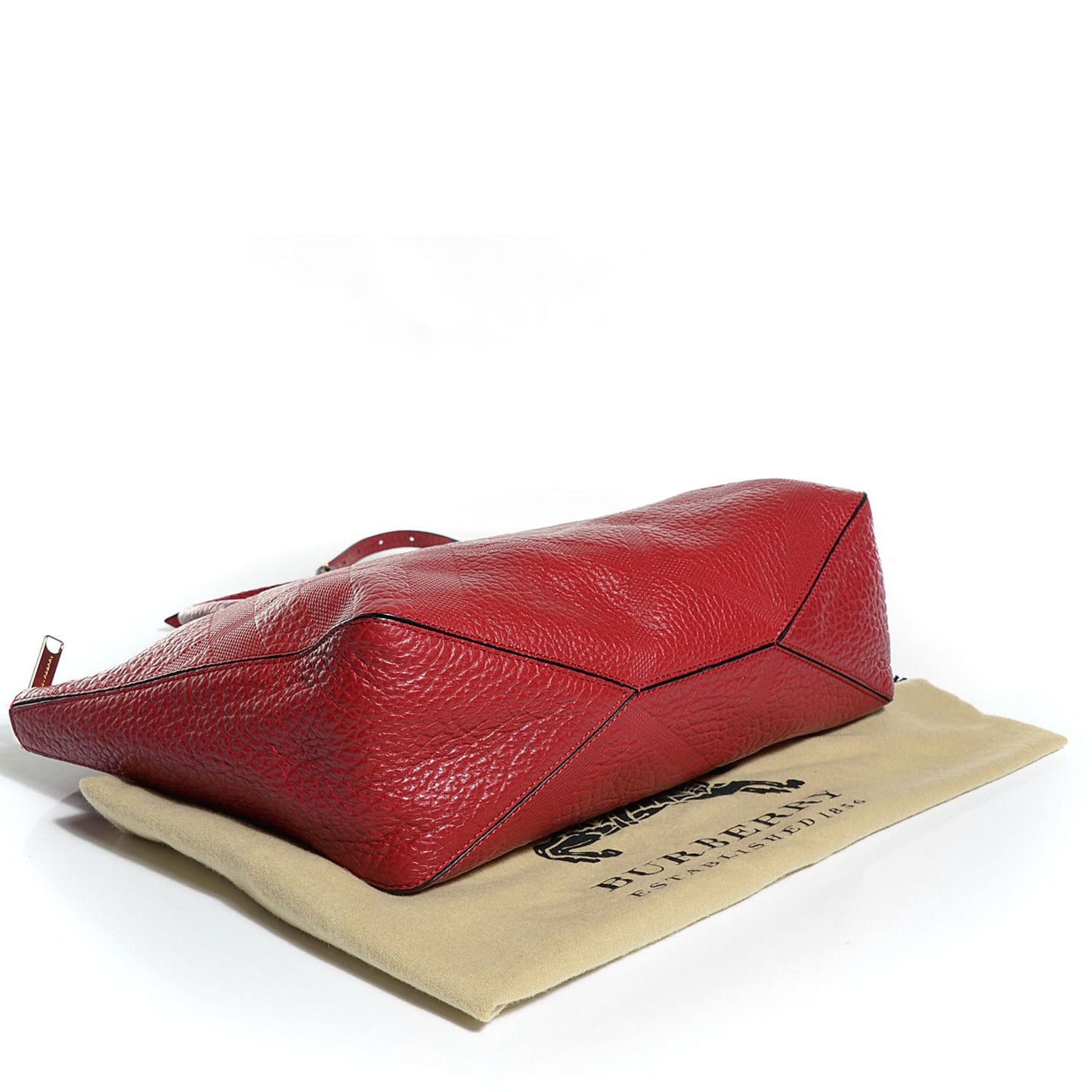 Heritage Grain Check Embossed Medium Dewsbury Tote Military Red